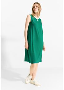 Cecil Damen Jerseykleid, grün, casual, Gr. S, unifarben, Jersey, 95% LIVAECO Viskose, 5% Elasthan, Kleider, knielang