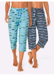 feel good Damen Strandhose, bunt, Gr. 36, gemustert, mehrfarbig, bedruckt, 100% Baumwolle, Hosen