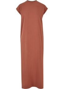 Urban Classics Damen Shirtkleid "Urban Classics Damen Ladies Long Extended Shoulder Dress", orange, klassisch, Gr. XS, unifarben, 100% Baumwolle,