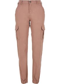 Urban Classics Damen Cargohose "Urban Classics Damen Ladies High Waist Cargo Pants", rosa, Gr. 27, unifarben, 98% Baumwolle, 2% Elasthan, Hosen