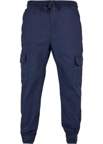 Urban Classics Herren Cargohose "Urban Classics Herren Military Jogg Pants", blau, Gr. S, unifarben, 100% Baumwolle, Hosen