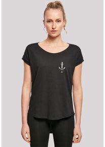 F4NT4STIC Damen T-Shirt "Ahoi Anker Knut & Jan Hamburg", schwarz, casual, Gr. XS, Obermaterial: 100% Baumwolle, Shirts, Print