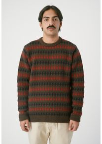 Cleptomanicx Herren Strickpullover "Trio", braun, casual, Gr. M, unifarben, 20% Polyamid, Pullover, im lockeren Schnitt