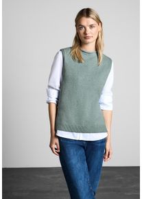 Street One Damen Strickpullover, grün, casual, Gr. 34, unifarben, Stoff, 50% Viskose, 28% Polyester, 22% Polyamid, Pullover, mit Seitlichen