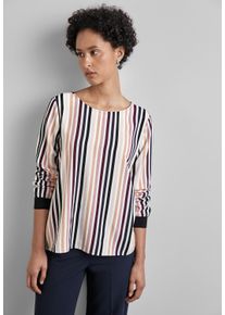 Street One Damen Langarmbluse, pink, casual, Gr. 46, gestreift, Stoff, 100% Viskose, Blusen, aus softer Viskose