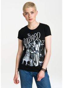 logoshirt Damen T-Shirt "Dorothy and Friends - Der Zauberer von Oz", schwarz, casual, Gr. S, bedruckt, 100% Baumwolle, Shirts, mit niedlichem Print