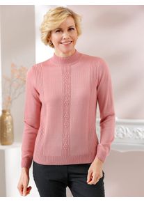 CLASSIC Damen Stehkragenpullover "Pullover", rosa, Gr. 48, unifarben, 100% Polyacryl, Pullover