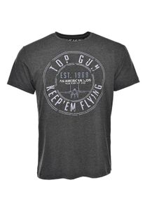 Top Gun Herren T-Shirt "TG20212109", grau, Gr. M, Obermaterial: 100% Baumwolle, Shirts