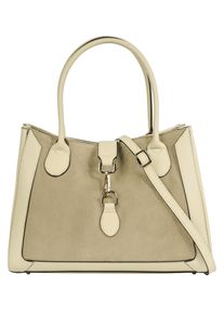 Samantha Look Damen Shopper, beige, Leder, clean, Taschen, echt Leder, Made in Italy