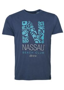 NASSAU BEACH Herren T-Shirt "NB231046", blau, Gr. L, 100% Baumwolle, Shirts