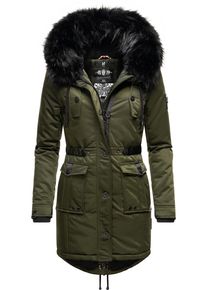 Navahoo Damen Wintermantel "Luluna Prc", grün, modisch, Gr. XXL, Oberstoff: 100% Polyester, Futter: 100% Polyester, Wattierung: 100% Polyester,