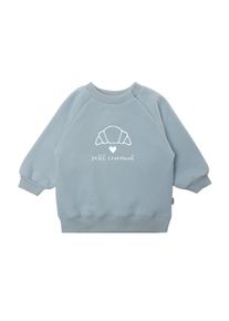 Liliput Herren Sweatshirt "Petit Croissant", blau, Gr. 110, bedruckt, 80% Baumwolle, 20% Polyester, Sweatshirts, mit Rundhalsausschnitt