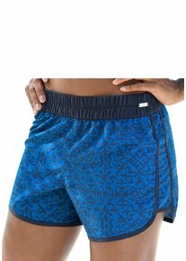 Venice Beach Damen Badeshorts, blau, Gr. 36, gemustert, Microfaser, Polyester, Badehosen, mit dezentem Druck
