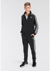 Kinder Trainingsanzug "ADICOLOR SST", schwarz-weiß, sportlich, Gr. 110, adidas originals, gestreift, Obermaterial: 100% Polyester, Sportanzüge,