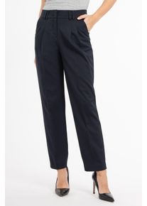 Recover Pants Damen Stoffhose "Bundfaltenhose", blau, Gr. 50, unifarben, 76% Polyester;13% Elasthan;11% Baumwolle, Hosen, aus einer hochwertigen,