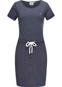 PEAK TIME Damen Sommerkleid "L80023", blau, modisch, Gr. XL, 60% Baumwolle, 40% Polyester, Kleider, leichtes Jersey Strandkleid mit Kordel
