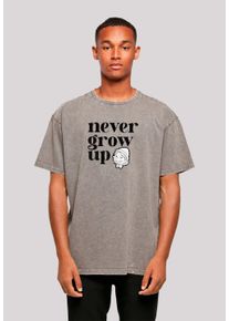 F4NT4STIC Herren T-Shirt "Heroes of Childhood Pinocchio Never Grow Up", grau, casual, Gr. L, Obermaterial: 100% Baumwolle, Shirts, Retro, Heroes of