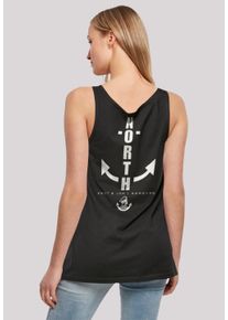 F4NT4STIC Damen T-Shirt "North Anchor Knut & Jan Hamburg", schwarz, casual, Gr. XS, Obermaterial: 100% Baumwolle, Shirts, Print