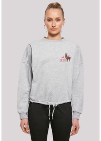 F4NT4STIC Damen Sweatshirt "Christmas Deer", grau, casual, Gr. M, Obermaterial: 65% Baumwolle, 35% Polyester, Sweatshirts, Premium Qualität,
