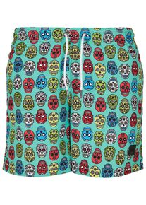 Urban Classics Herren Badeshorts "Urban Classics Herren Pattern Swim Shorts", bunt, Gr. L, 100% Polyester, Badehosen