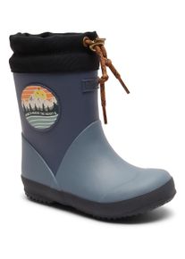 bisgaard Kinder Gummistiefel "thermo II, Weite: weit", Gr. 35, blau, Naturkautschuk, gemustert, modisch, Schuhe, Thermostiefel, Winterstiefel,