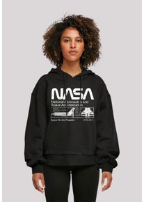 F4NT4STIC Damen Kapuzenpullover "Classic Space Shuttle", schwarz, casual, Gr. XS, Obermaterial: 100% Baumwolle, Pullover, Print