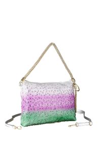 Damen Schultertasche "Bling", Collezione Alessandro, grün, Polyurethan (PU), Taschen, mit tausenden Strass Glitzersteinen