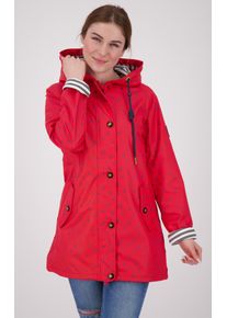 DEPROC Active Damen Regenjacke "Friesennerz ANKERGLUTZAUBER", rot, casual, Gr. 52, Obermaterial: 100% Polyurethan; Futter: 100% Polyester, Jacken,