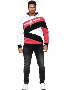 Rusty Neal Herren Kapuzensweatshirt, weiß, sportlich, Gr. S, mehrfarbig, 70% Baumwolle, 30% Polyester, Sweatshirts, in sportlichem Design