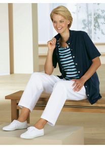 Damen Relaxhose, weiß, Gr. 50, unifarben, 95% Baumwolle, 5% Elasthan, Hosen