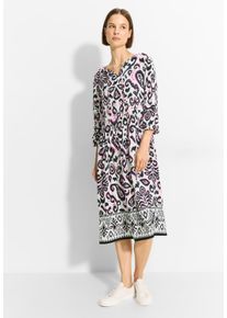 Cecil Damen Tunikakleid, weiß, casual, Gr. XS, bedruckt, Stoff, 100% Viskose, Kleider, aus Viskose