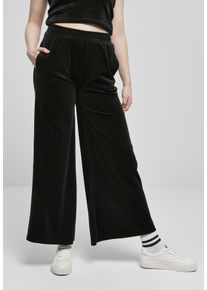 Urban Classics Damen Stoffhose "Urban Classics Damen", schwarz, Gr. M, unifarben, 93% Polyester, 7% Elasthan, Hosen