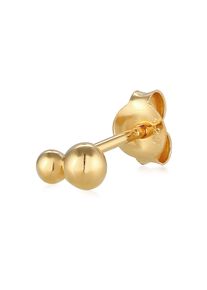Elli Damen Single-Ohrstecker "Single Ohrstecker Kugel Design 925 Silber", gold, Silber 925 (Sterlingsilber), Ohrringe