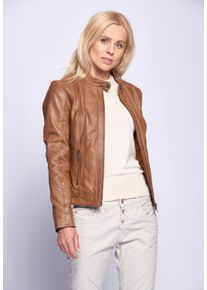 Maze Damen Lederjacke "Marcie", braun, Gr. XXXL, Obermaterial: 100% Lammleder / Futter: 100% Polyester, Jacken