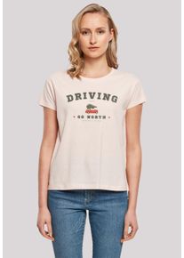 F4NT4STIC Damen T-Shirt "Driving Home Weihnachten", pink, casual, Gr. XS, Obermaterial: 100% Baumwolle, Shirts, Weihnachten, Geschenk, Logo