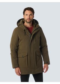 NO EXCESS Herren Parka "NO EXCESS Langer Mantel mit Kapuze", grau, Gr. L, 100% recycelter Polyester, Jacken