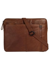SPIKES & SPARROW Herren Dokumententasche "LAPTOP SLEEVE", SPIKES & SPARROW, braun, Leder, unifarben, leicht glänzend, Taschen, echt Leder