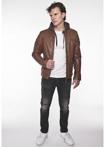 Mustang Herren Lederjacke "31020187", braun, Gr. XL, Obermaterial: 100% Leder, Lamm / Innenfutter: 100% Baumwolle / Kapuze: 100% Baumwolle /