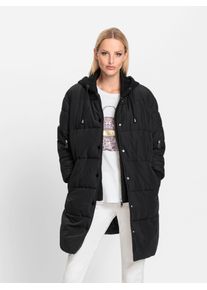 Heine Damen Doppeljacke, schwarz, Gr. 44, unifarben, 100% Polyester, Innenseite:100% Polyester, Wattierung:100% Polyester, Jacken
