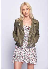 Maze Damen Lederjacke "173Indiana", grün, Gr. S, Obermaterial: 100% Lammleder / Futter: 100% Polyester, Jacken