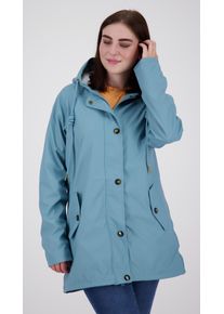 DEPROC Active Damen Regenjacke "Friesennerz ANKERGLUT HVN", blau, casual, Gr. 48, Obermaterial: 100% Polyurethan; Futter: 100% Polyester, Jacken,