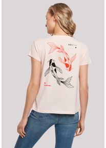 F4NT4STIC Damen T-Shirt "Koi Karpfen Japan", pink, casual, Gr. S, Obermaterial: 100% Baumwolle, Shirts, Print
