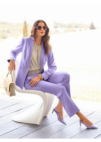 Heine Damen Jackenblazer "Blazer", lila, Gr. 50, 63% Polyester, 33% Viskose, 4% Elasthan, Blazer