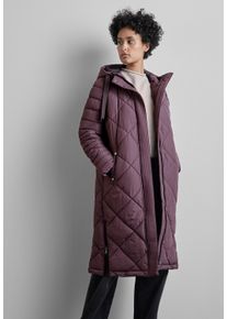 Street One Damen Steppjacke, braun, casual, Gr. 46, unifarben, Stoff, 100% Polyester, Jacken, mit Kapuze mit Tunnelzugband