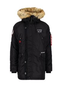 Herren Winterjacke "Alpha Industries Men - Cold Weather Jackets N-3B Airborne", schwarz, Gr. XL, Alpha Industries, Obermaterial: 100% Nylon, Futter: