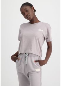Damen Muscleshirt "Alpha Industries Women - T-Shirts Organics Cropped OS T Wmn", grau, Gr. M, Alpha Industries, Obermaterial: 100% Baumwolle, Shirts