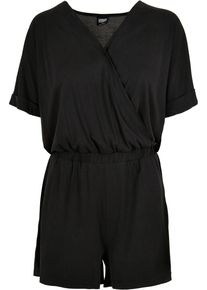 Urban Classics Damen Jumpsuit "Urban Classics Damen Ladies Short Modal Jumpsuit", schwarz, Gr. 5XL, unifarben, 77% Modal, 23% Polyester, Overalls