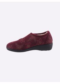 CLASSIC Damen Hausschuh, Gr. 37, rot, Textil, Schuhe