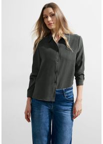 Cecil Damen Langarmbluse, grün, casual, Gr. XXL, unifarben, Stoff, 85% Modal, 15% Polyamid, Blusen, in Unifarbe