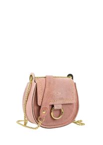 Damen Umhängetasche "Frühling", Collezione Alessandro, rosa, Leder, Taschen, aus Wildleder, mit Mini-Nieten